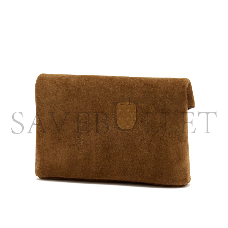 YSL CASSANDRE CHAIN POUCH IN SUEDE 819271 (19*12*3cm)
